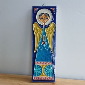 Ceramic Angel Tile Made in Italy by Creazioni Luciano 6" x2"